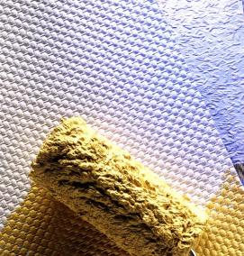 Поклейка флизелиновых метровых обоев - модель 2