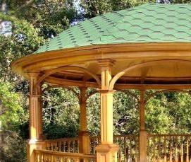 Полукруглая беседка из поликарбоната - тип 2