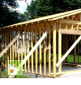 Построить каркасный гараж бруса - модель 3