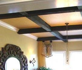 Потолочные балки в бане - вариант 2