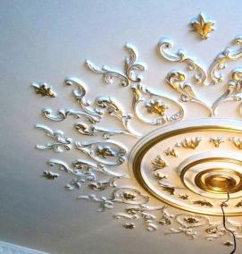 Потолочные розетки под люстру из пенопласта - тип 4