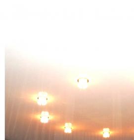 Потолочные светильники встроенные в натяжной потолок - модель 2