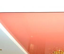 Потолок двухуровневый натяжной бело коричневый - тип 3