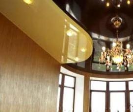 Потолок одноуровневый натяжной комбинированный - вариант 2