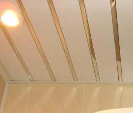 Потолок реечный бесщелевой - тип 1