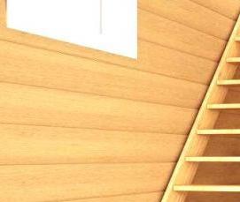 Поворотная деревянная лестница - модель 2