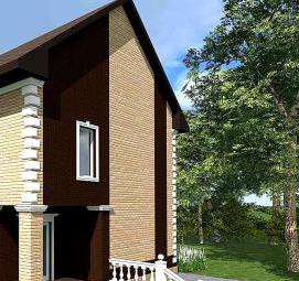 Проектирование фасада дома - модель 2