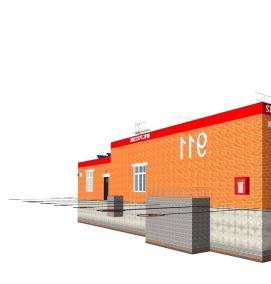 Проектирование пожарного депо - модель 3