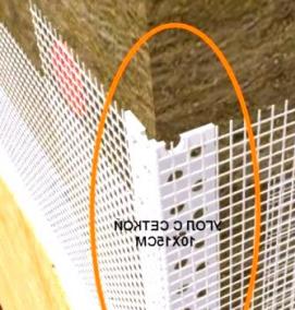 Профиль углозащитный пластиковый с сеткой - модель 1