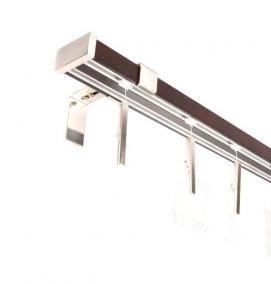Профильный карниз для штор потолочный двухрядный - тип 4