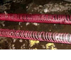 Прокладка греющего кабеля внутри трубы - модель 3