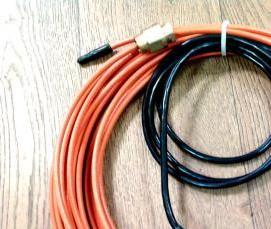 Прокладка греющего кабеля внутри трубы - модель 2