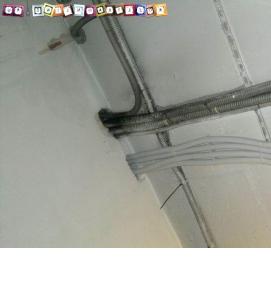 Прокладка кабеля по потолку без гофры - тип 4