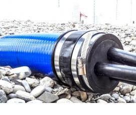 Прокладка кабеля в гофре пуэ - модель 2