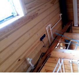 Прокладка коммуникаций в каркасном доме - тип 3