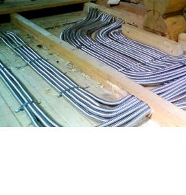 Прокладка коммуникаций в каркасном доме - тип 2