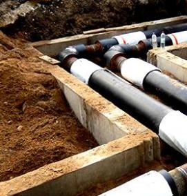 Прокладка труб в грунте - тип 4