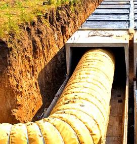 Прокладка труб в грунте - тип 3