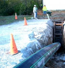 Прокладка труб в грунте - тип 2