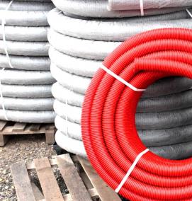 Прокладка трубы гофрированной в земле - модель 4