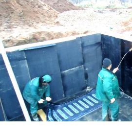 Проникающая гидроизоляция от грунтовых вод - вариант 1