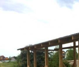 Простая беседка с барбекю - модель 4