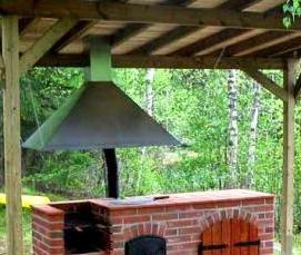 Простая беседка с барбекю - модель 3