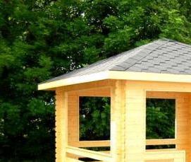 Простая прямоугольная беседка из дерева - вариант 4