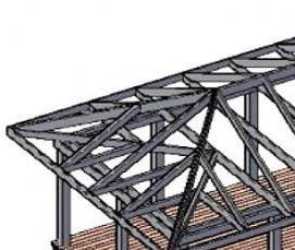 Простая прямоугольная беседка из дерева - вариант 3