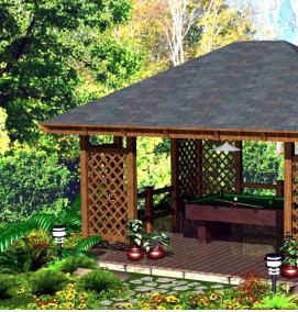 Простые беседки для дачи - модель 4