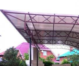 Простые беседки из поликарбоната - модель 1