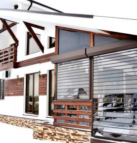 Прозрачные рольставни для беседок - модель 4