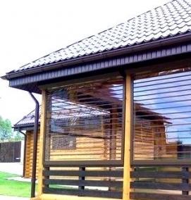 Прозрачные рольставни для беседок - модель 3