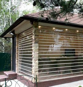 Прозрачные рольставни из поликарбоната - тип 4