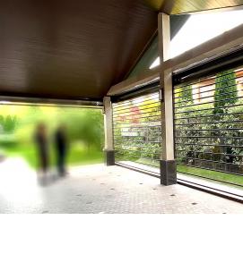 Прозрачные рольставни из стекла - тип 1