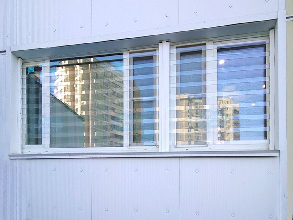 Прозрачные защитные решетки на окна - вариант 4