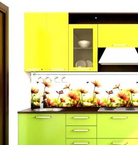 Прозрачный фартук для кухни - вариант 1