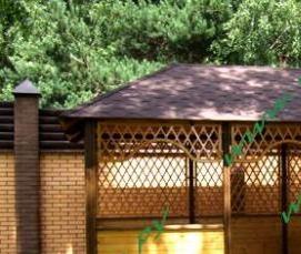 Прямоугольные дачные беседки - тип 4