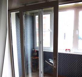 раздвижные алюминиевые двери на балкон - вариант 1