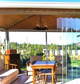 раздвижные двери для беседки - модель 2