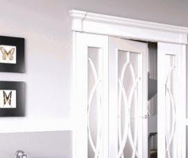 раздвижные двустворчатые двери межкомнатные - модель 3