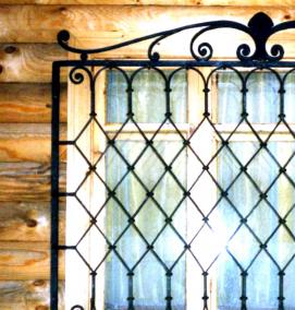 раздвижные металлические решетки на окна - модель 1