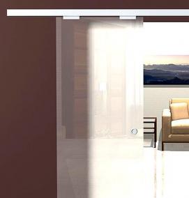 раздвижные межкомнатные стеклянные двери на рельсах - тип 1