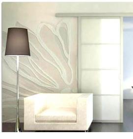 раздвижные межкомнатные стеклянные двери на рельсах - тип 4