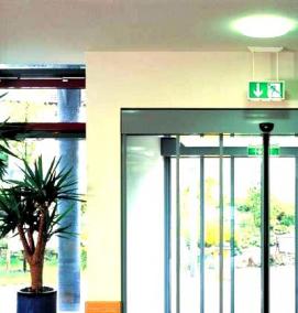 раздвижные стеклянные автоматические двери входные - модель 2