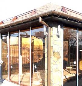 раздвижные стеклянные двери для беседок - тип 4