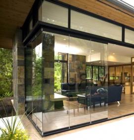 раздвижные стеклянные двери для беседок - тип 2