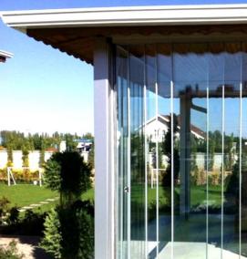 раздвижные стеклянные двери для веранды - вариант 1