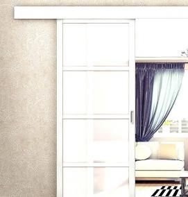 раздвижные стеклянные двери - модель 1