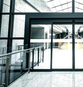 раздвижные стеклянные двери - модель 2